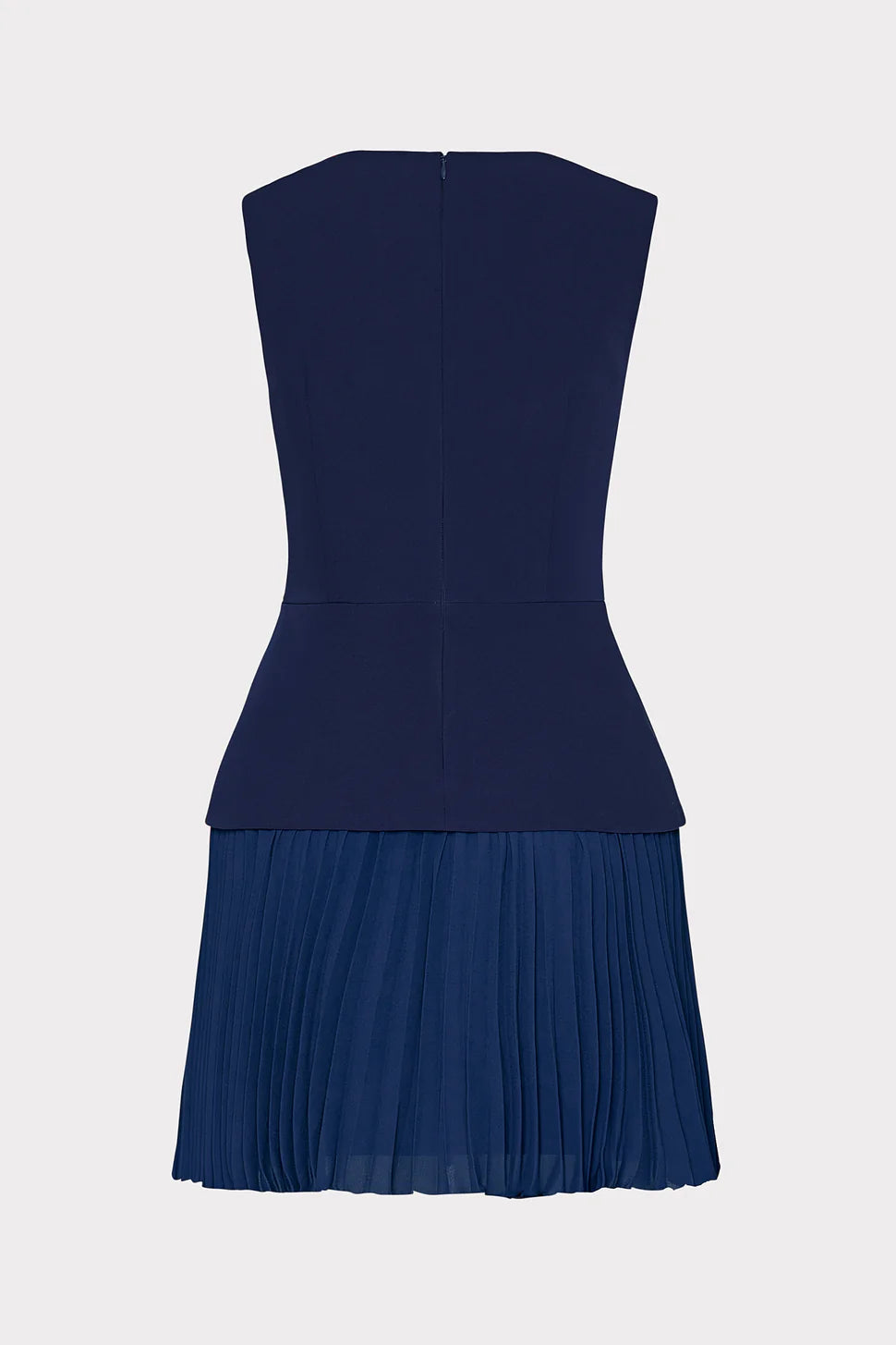 Milly - Haddy Pleated Mini Dress in Navy