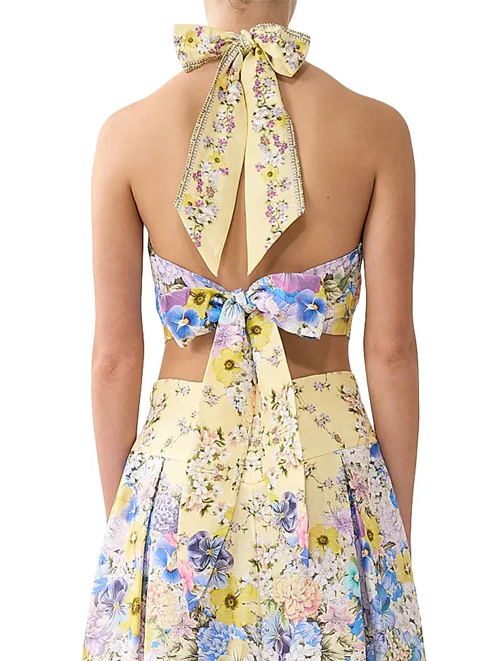 Camilla - Halter Tie Back Top