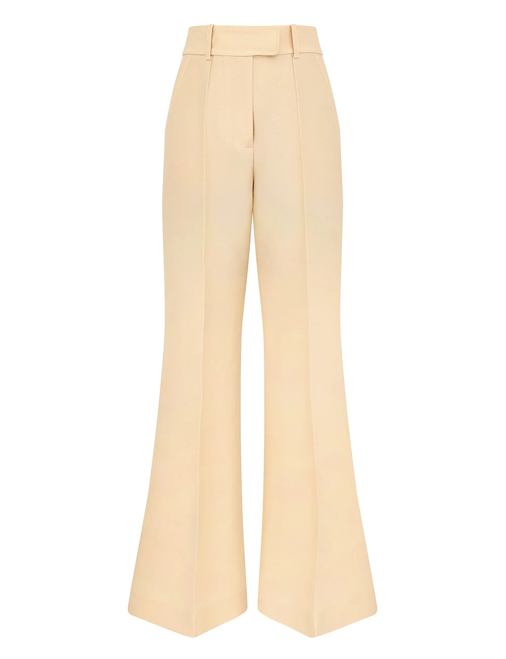 Zimmermann - Luna Wool Silk Flare Pant in Cream