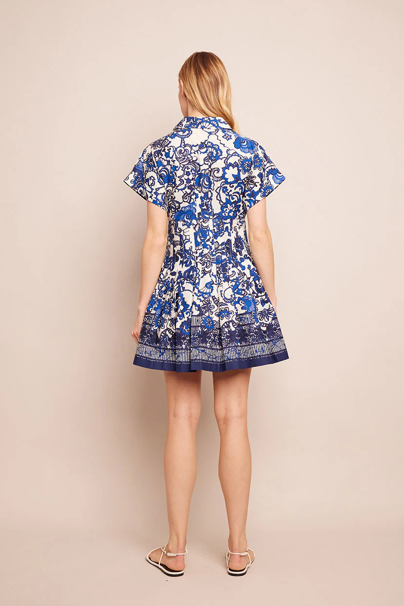 Cara Cara - Nash Mini Dress in Dentelle Blue
