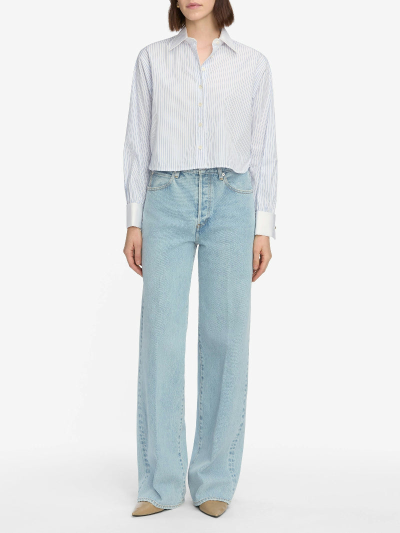 FRAME - The Charles Shirt in Oxford Blue Multi