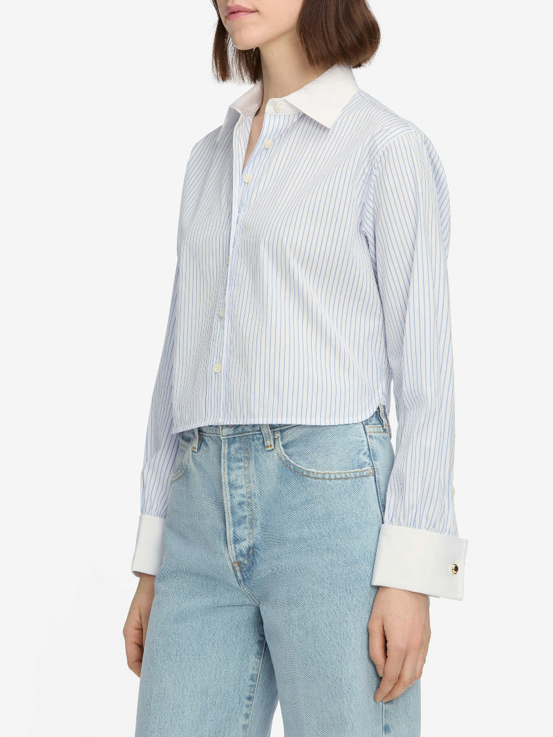 FRAME - The Charles Shirt in Oxford Blue Multi