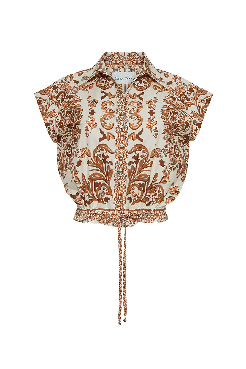 Cara Cara - Octavia Top in Saltaire Brown