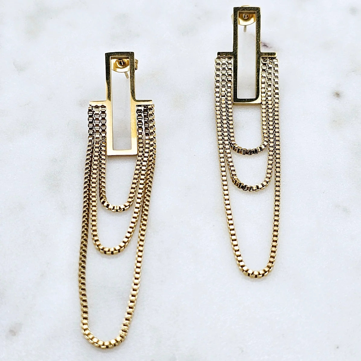 Xtraordinary Flair - Tre Drape Earrings in Gold