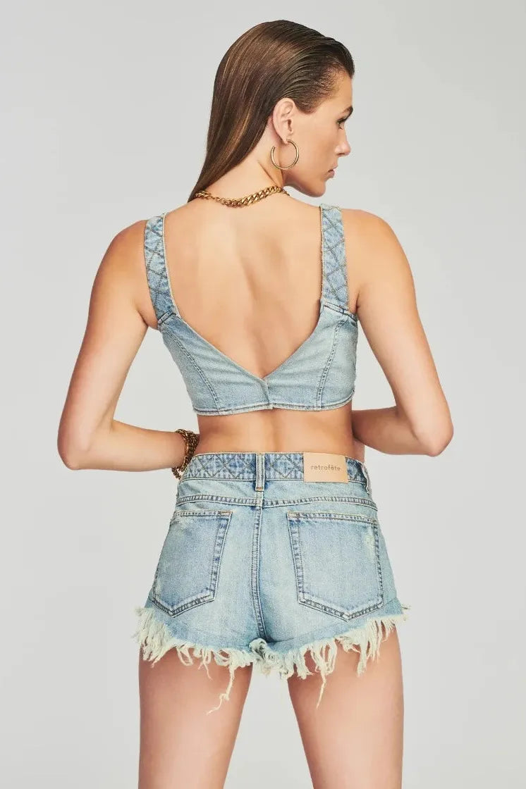 Retrofête - Paola Short in Porcelain Viva O Sol