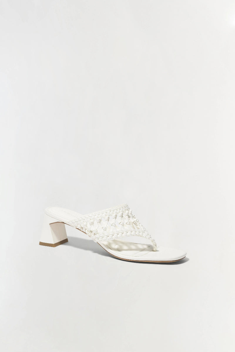 SIMKHAI - Alia Open Weave Block Heel in Ivory