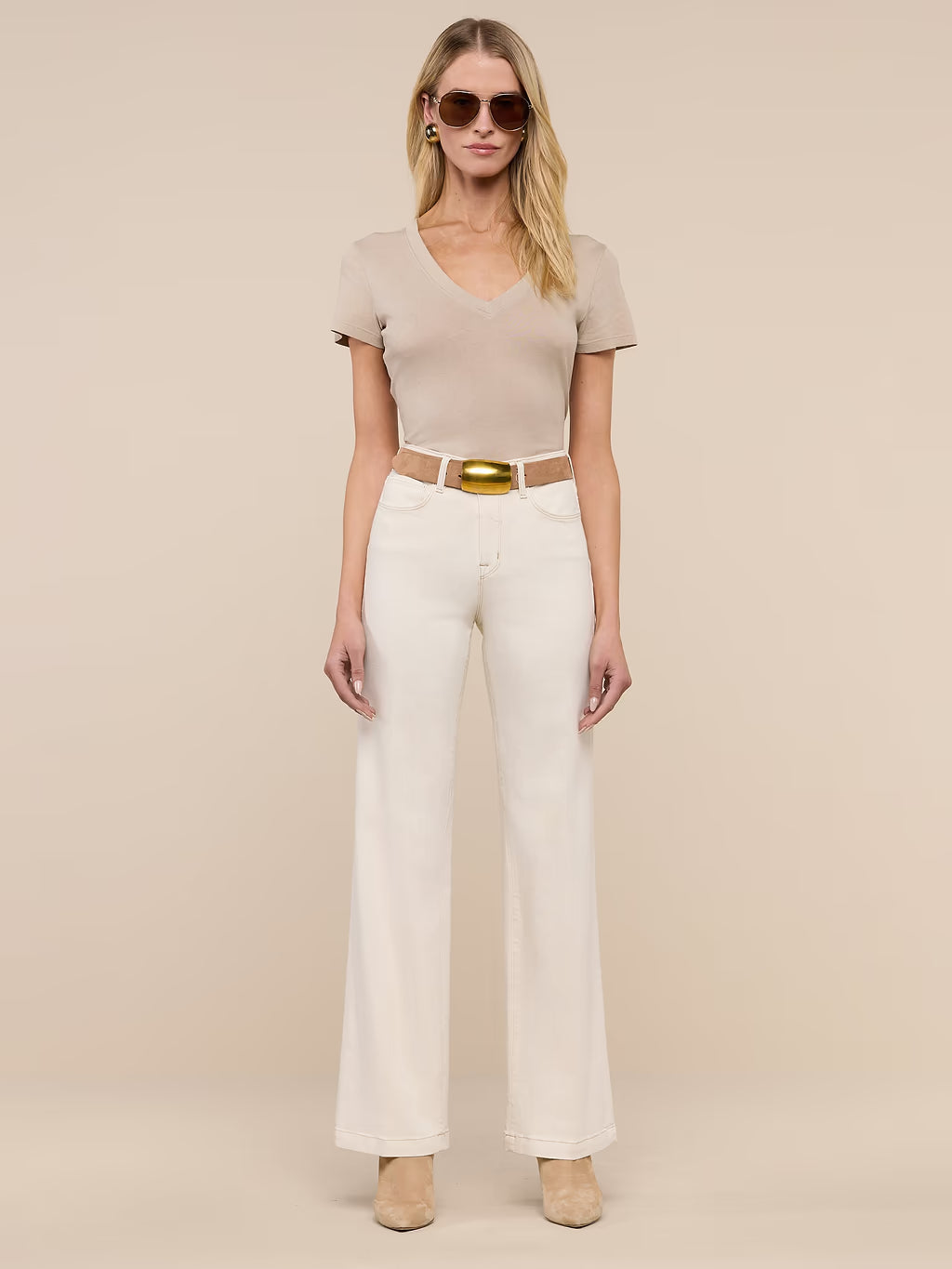 L'Agence - Scottie High Rise Wide Leg in Macadamia – Viva O Sol