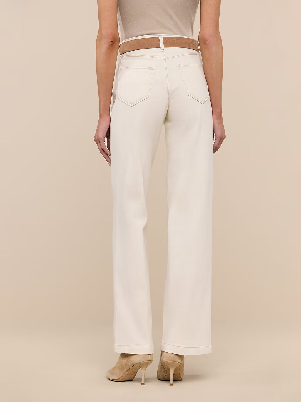 L'Agence - Scottie High Rise Wide Leg in Macadamia