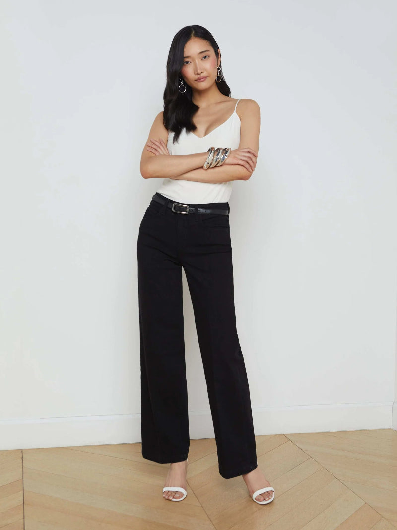 L'AGENCE - Scottie High Rise Wide Leg in Black
