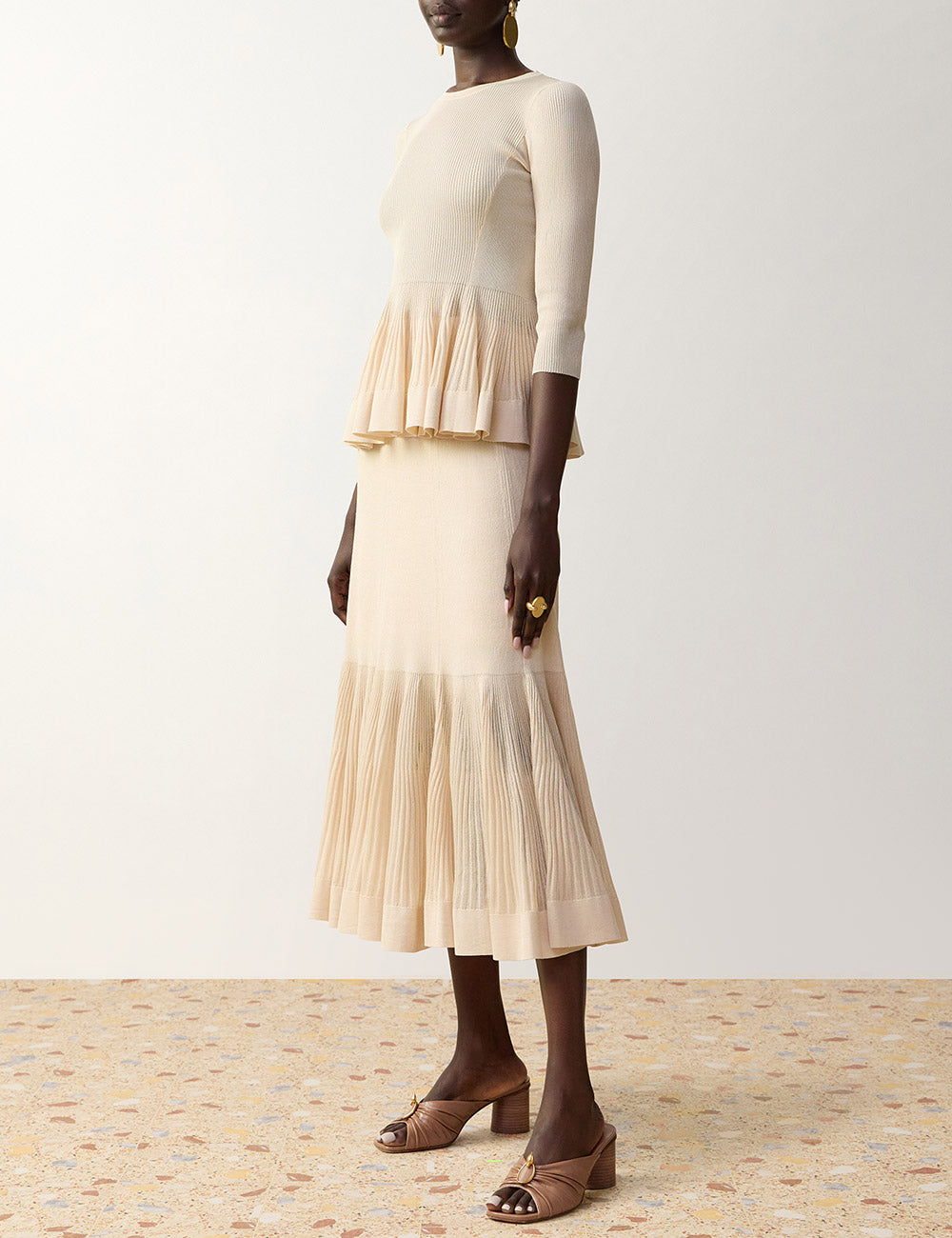 Zimmermann - Clash Sculptural Pleat Top in Cream