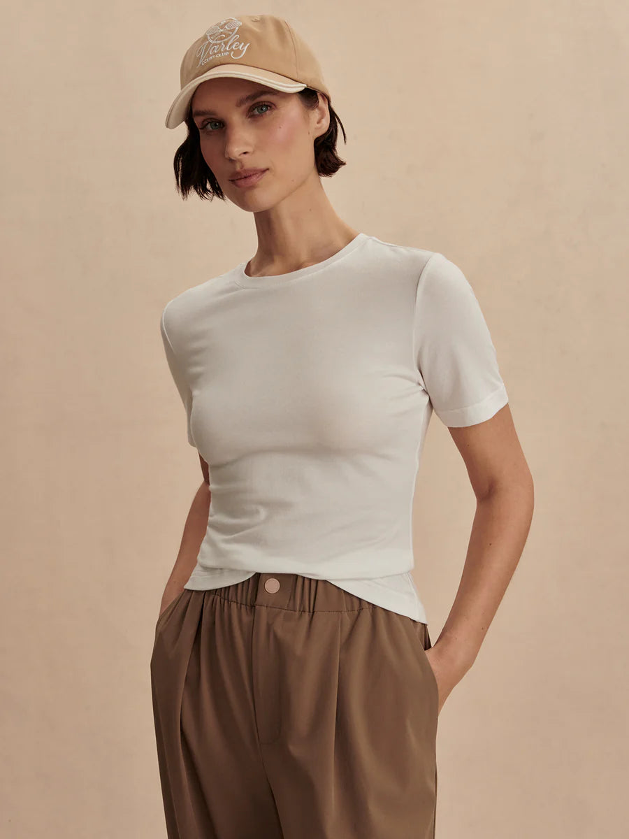 Varley - Regina Fitted Tee in White