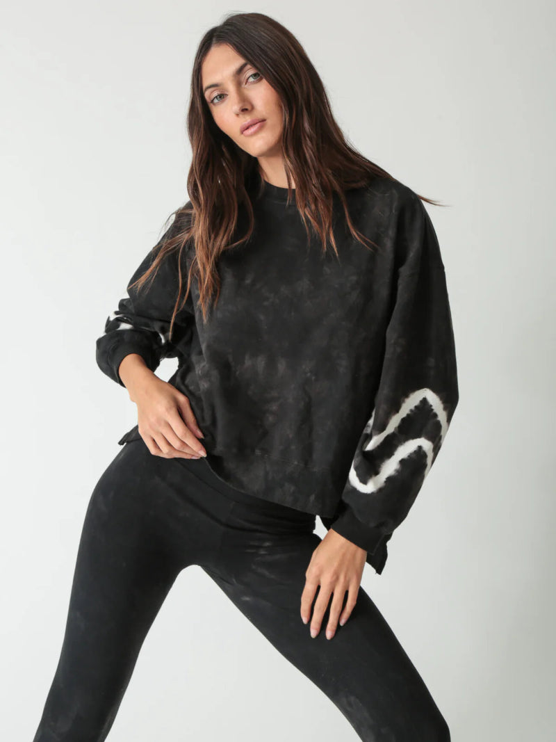 Electric & Rose- Neil Sweatshirt Onyx / Cloud Chevron