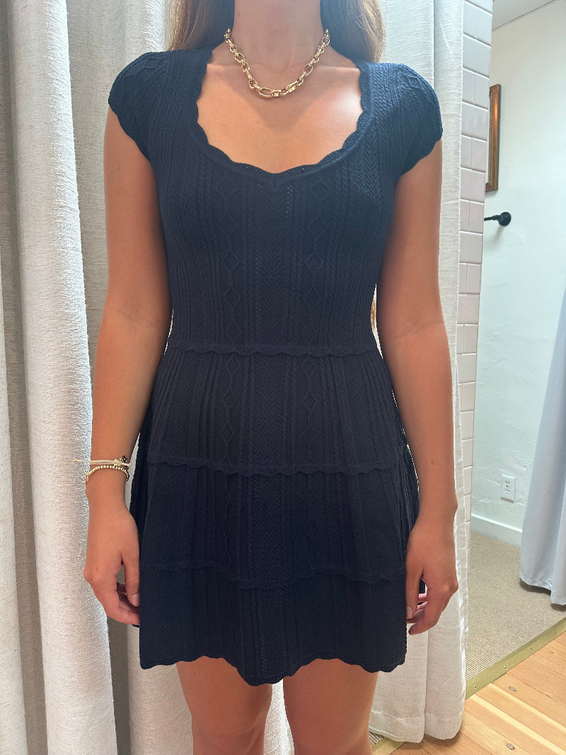 LoveShackFancy - Taegan Dress in Midnight Kiss