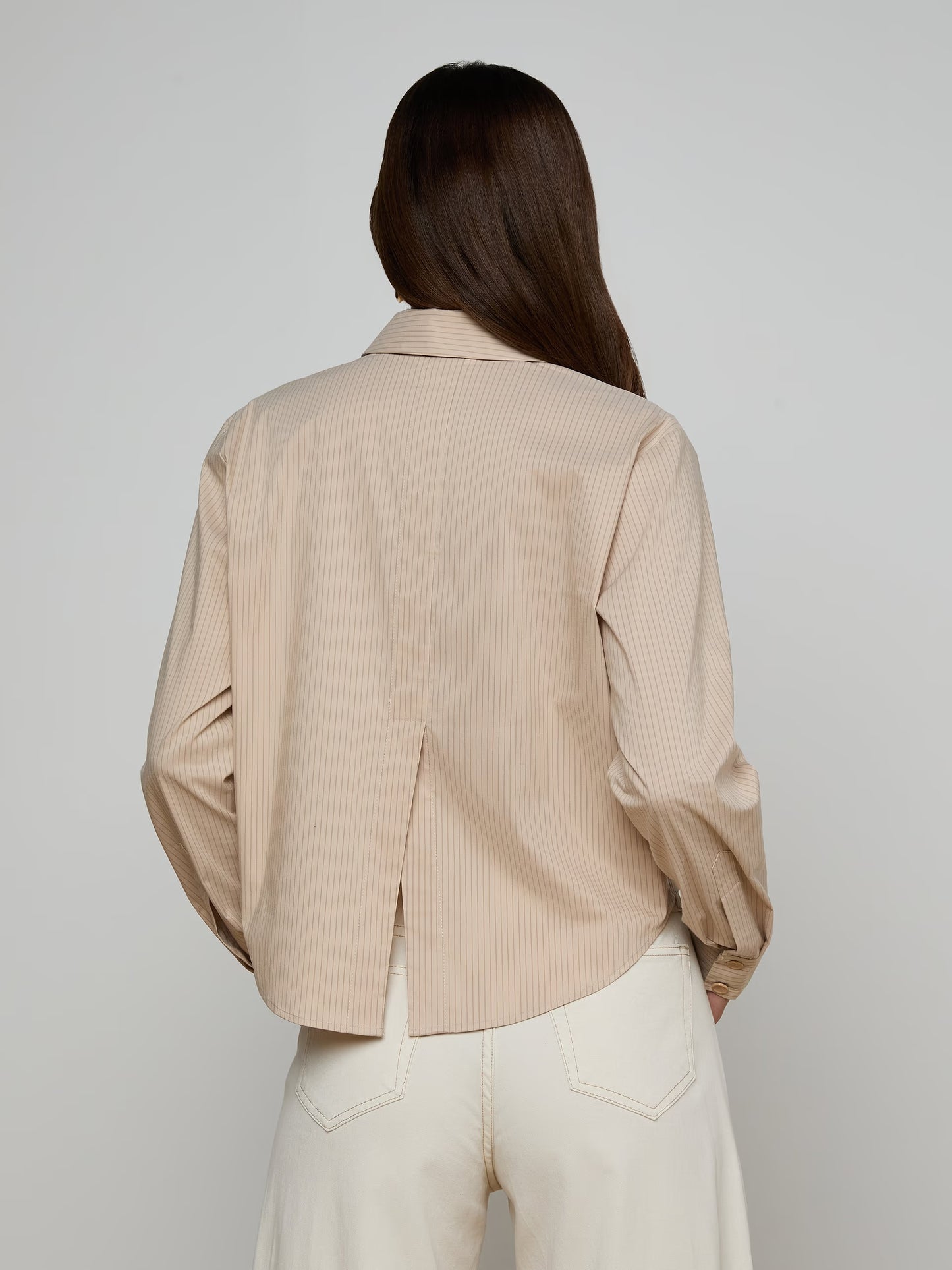 L'AGENCE - Cosette Crop High Low Shirt