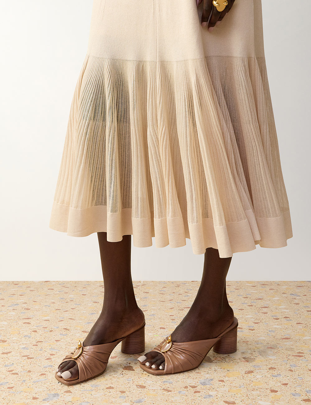 Zimmermann - Clash Sculptural Pleat Skirt in Cream