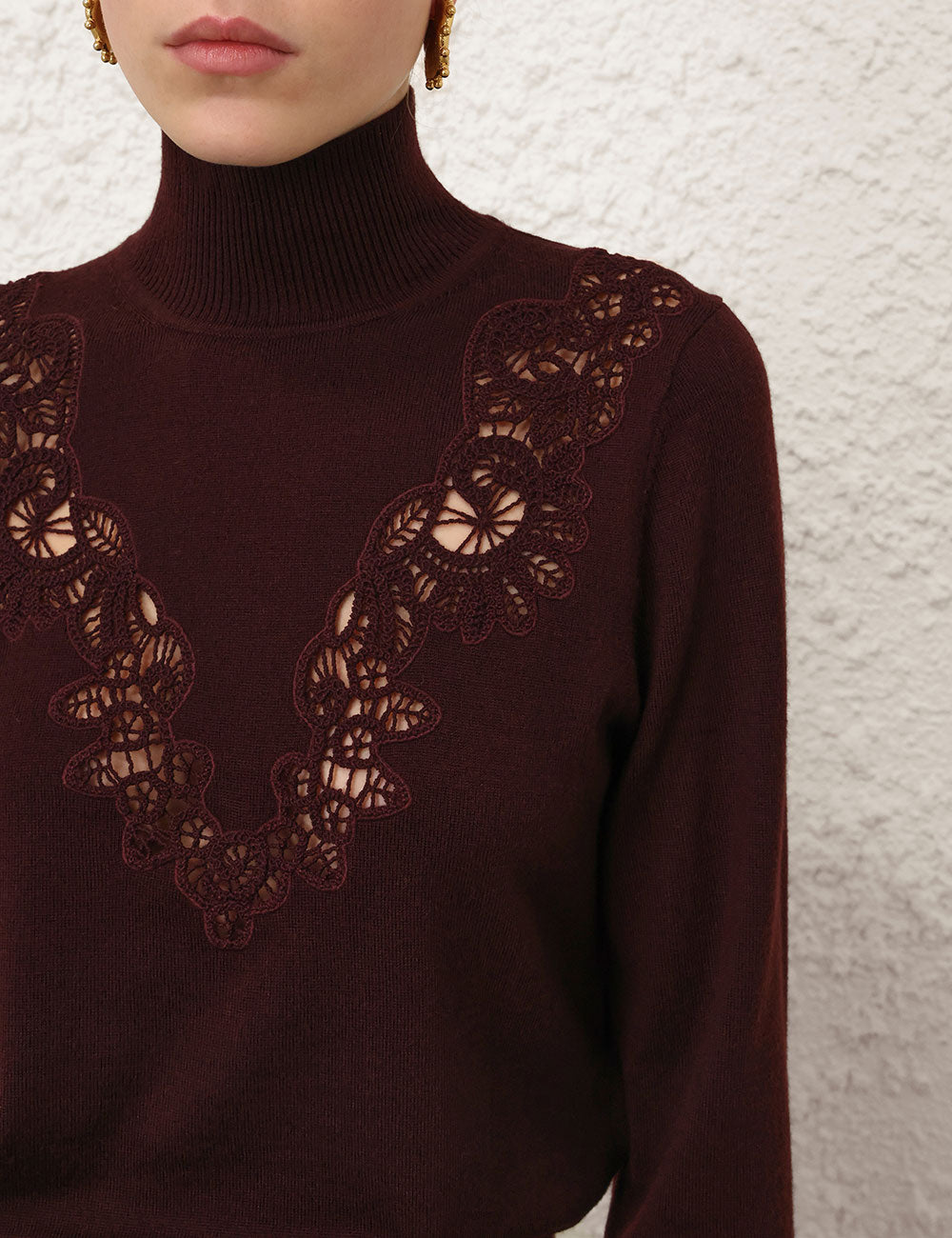 Zimmermann - Valiant Merino Lace Turtleneck