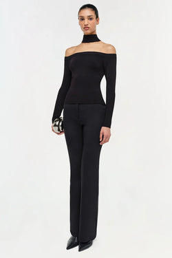 SIMKHAI - Lila Off Shoulder Top in Black