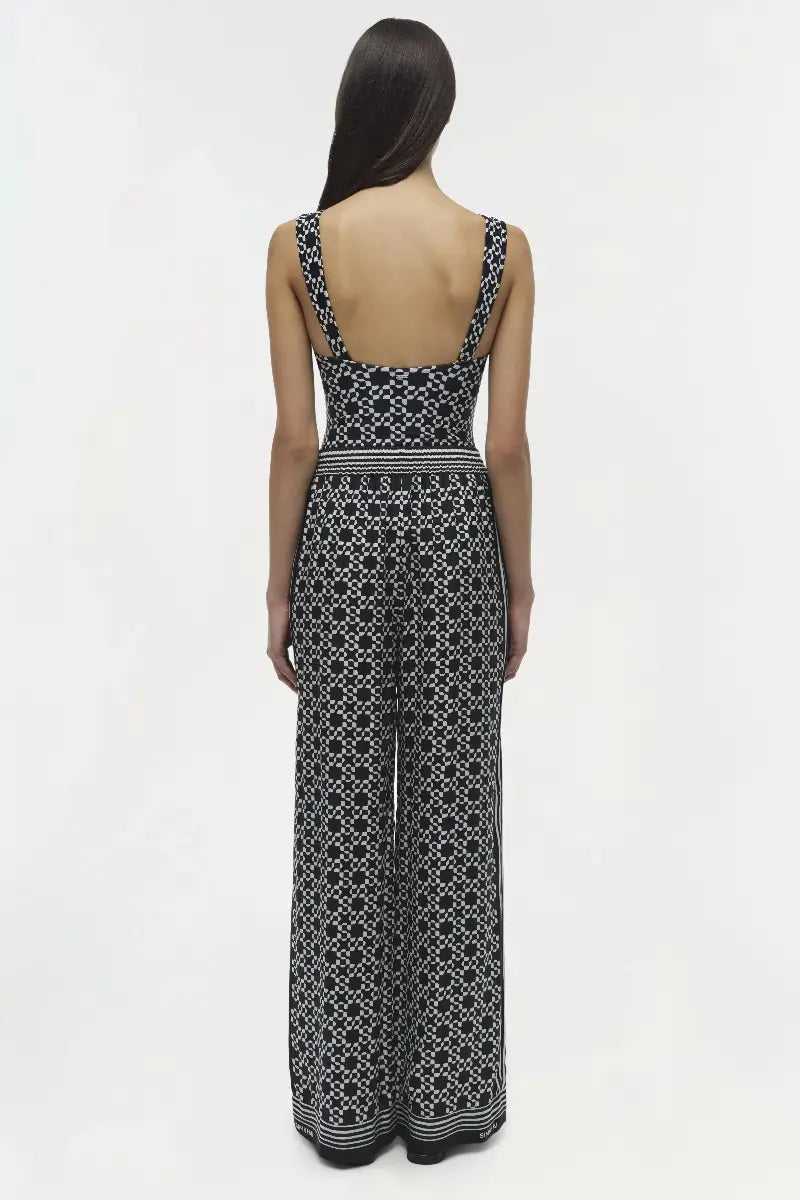 SIMKHAI - Zuna Straight Leg Pajama Pant in Black