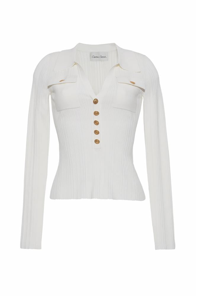 Cara Cara - Belleport Top in Ivory