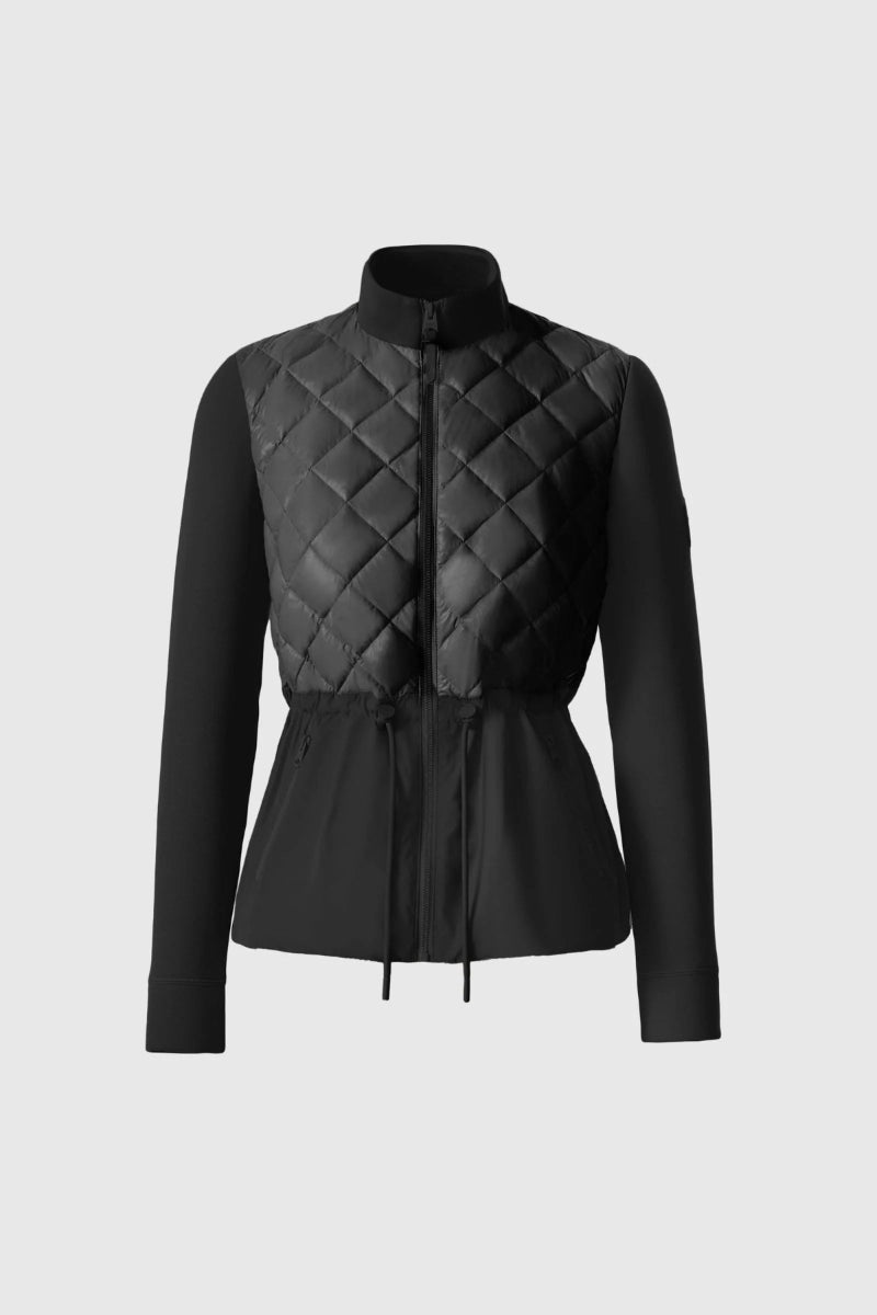 Mackage - ADITA Light Down Hybrid Jacket with Peplum Hem in Black
