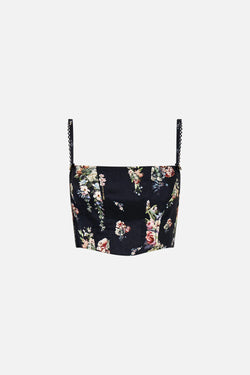 Camilla - Corset Crop Top in Noble Endeavours