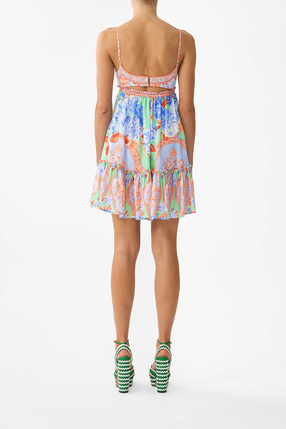 Camilla - Short Dress with Jersey Bodice in Topkapi Pop