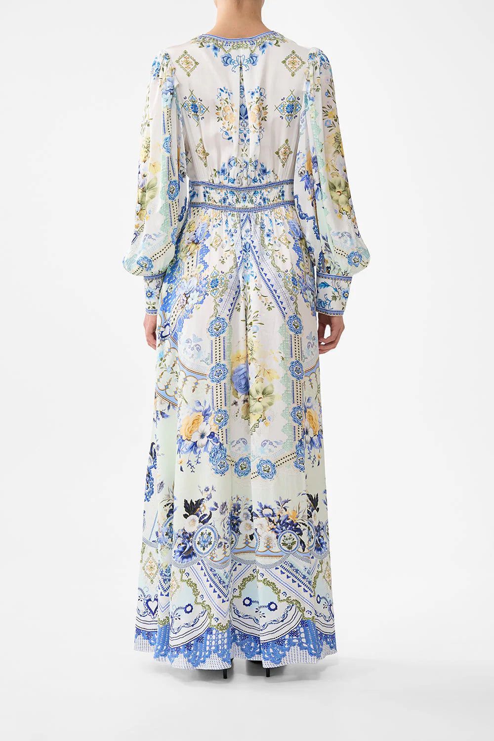 Camilla - Shaped Waistband Dress With Gathered Sleeves