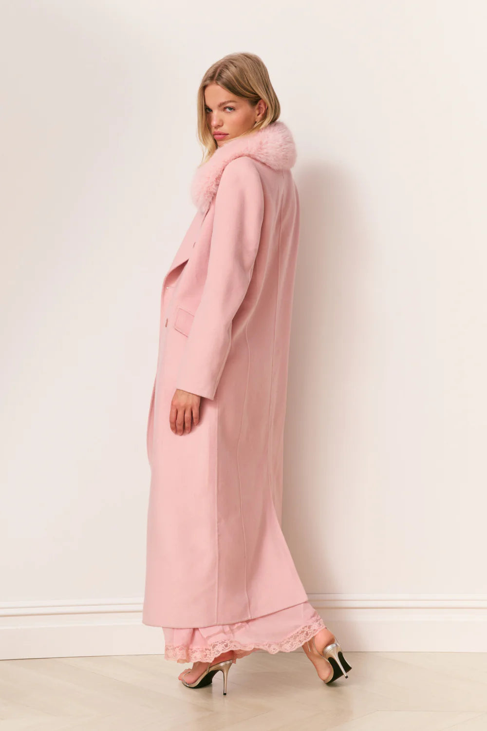 LoveShackFancy Char Coat in Orchid Rosa