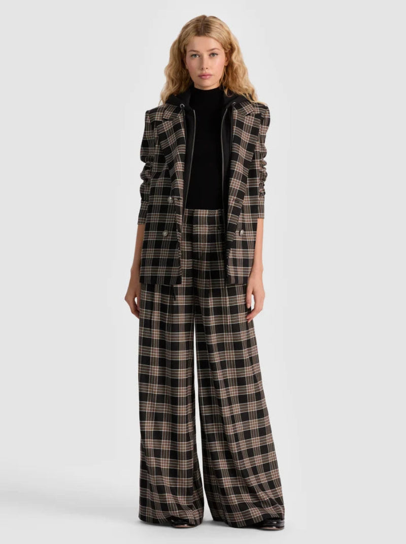 Alice + Olivia Jordan Blazer with Removable Hoodie in Black