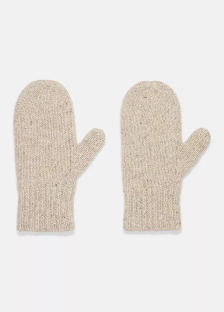 Vince. - Cashmere Donegal Mitten in Biscuit
