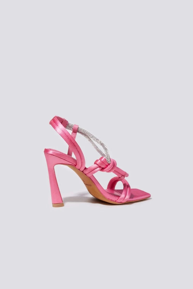 SIMKHAI - Cassie Crystal Strappy Sandal in Punch