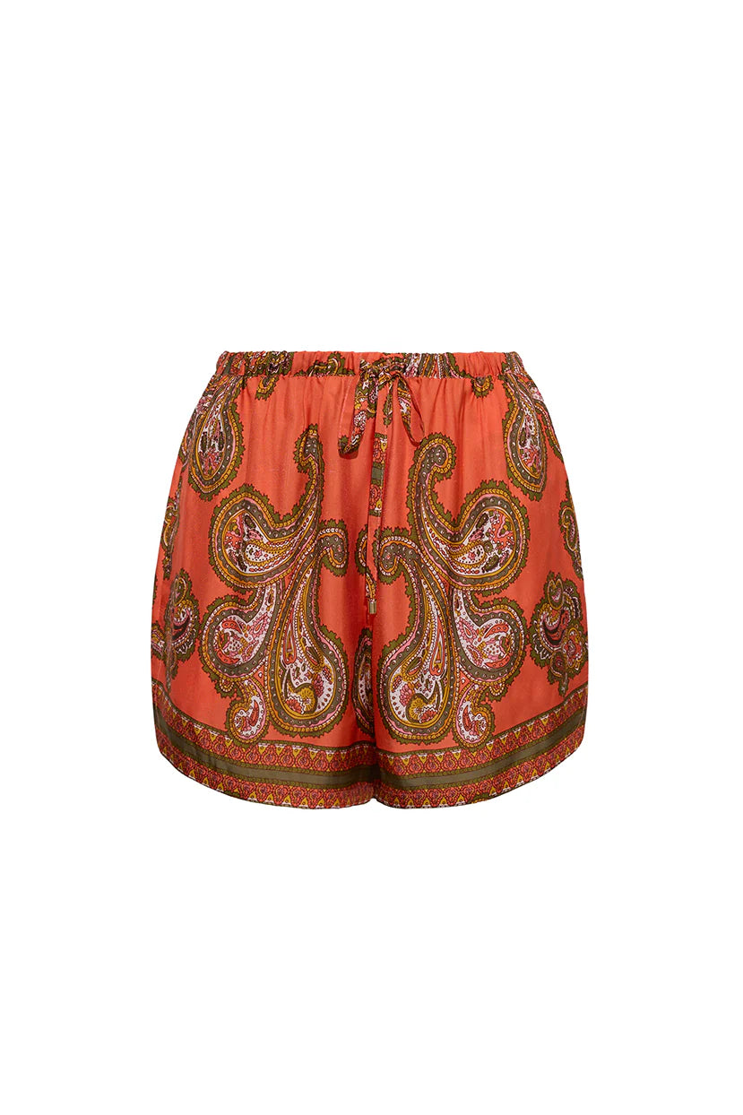 Cara Cara - Girona Short in Sierra Paisley Orance