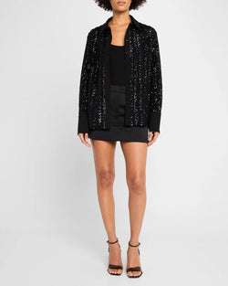 Sans Faff - Satin Margot Mini Lined Skirt in Black