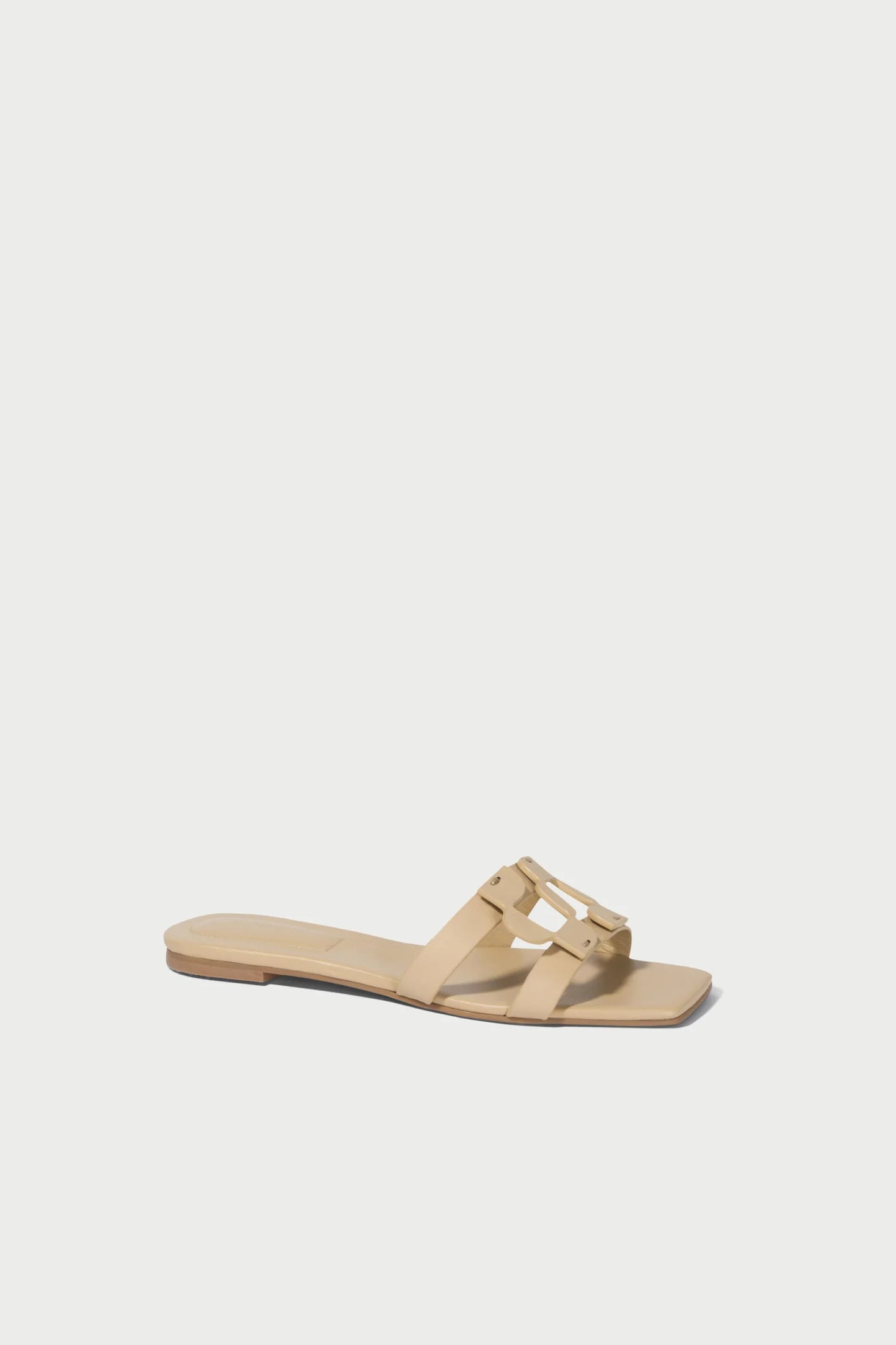 SIMKHAI - Simkhai Monogram Flat Slide in Camel