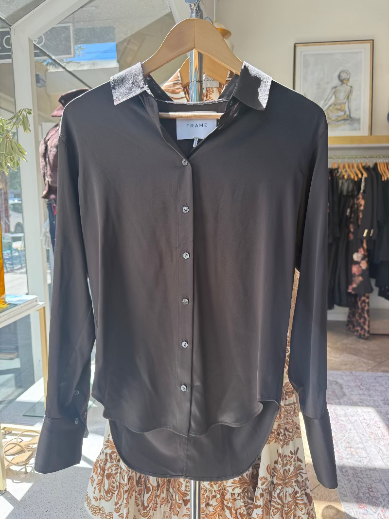FRAME - Silk Shirt in Brown