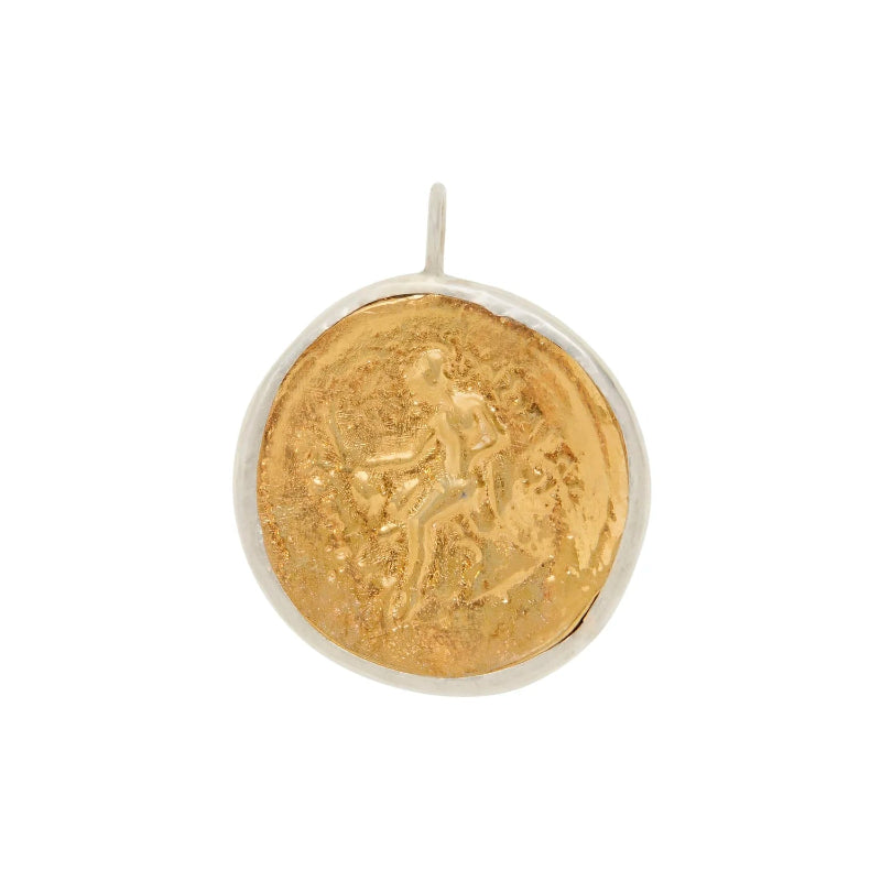 Lisa Smith - Gold and Silver Goddess Athena Coin Pendant