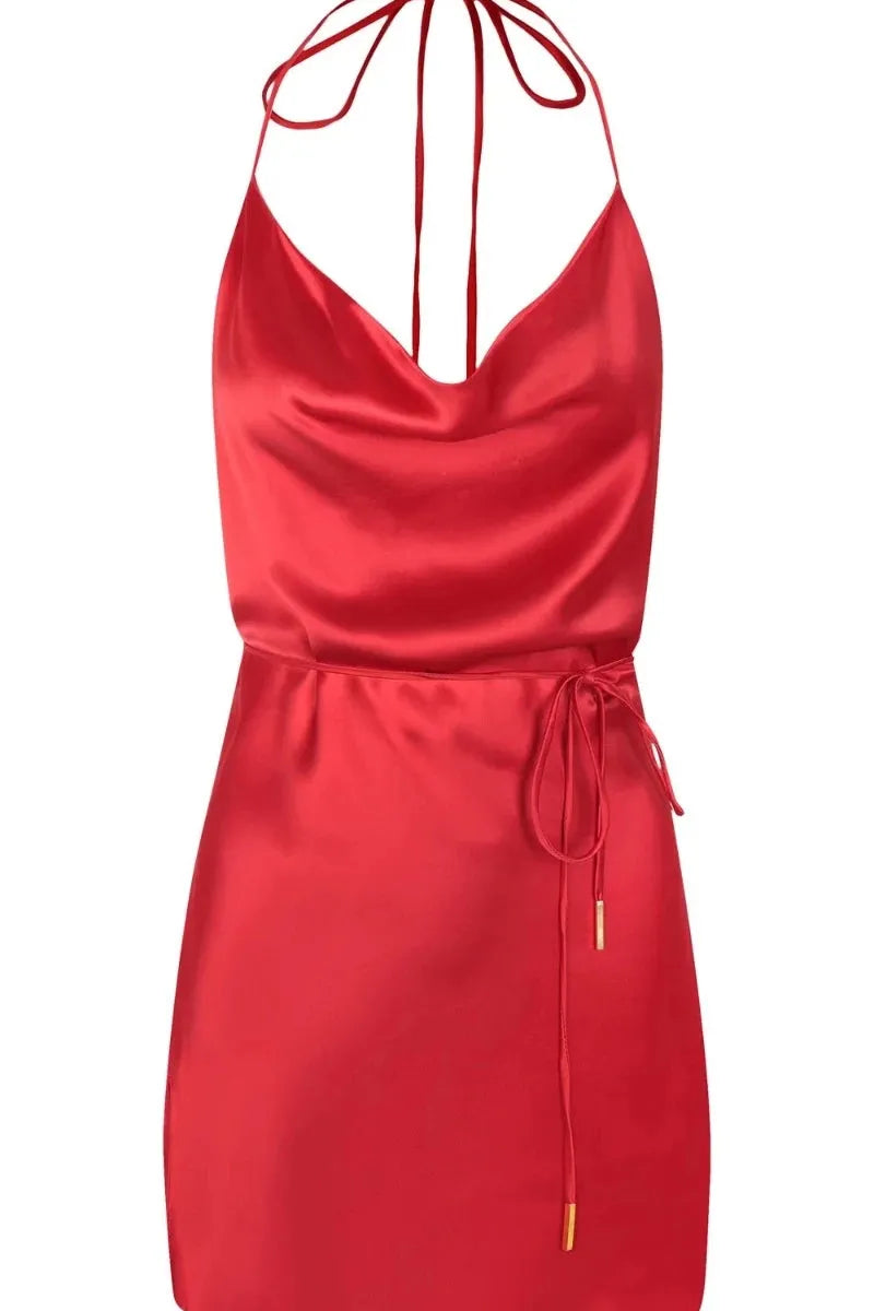 MOSS&CO - Muse Short Dress in Red
