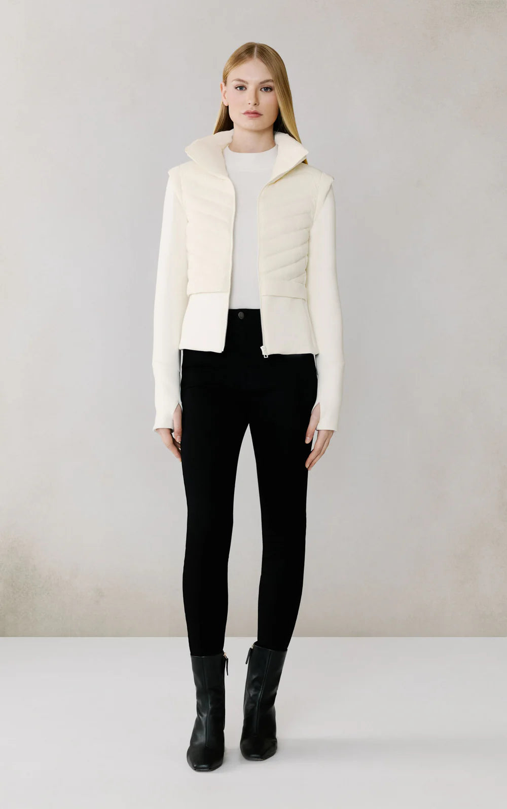 Soia & Kyo - Miriam Ladies Mixed Media Jacket in Powder