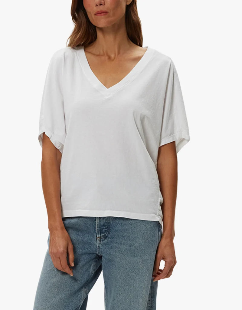Michael Stars - Freya Easy V Neck Top in Black