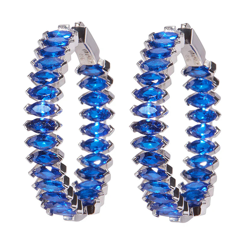 Nickho Rey - Marquise Hoop in White Midnight