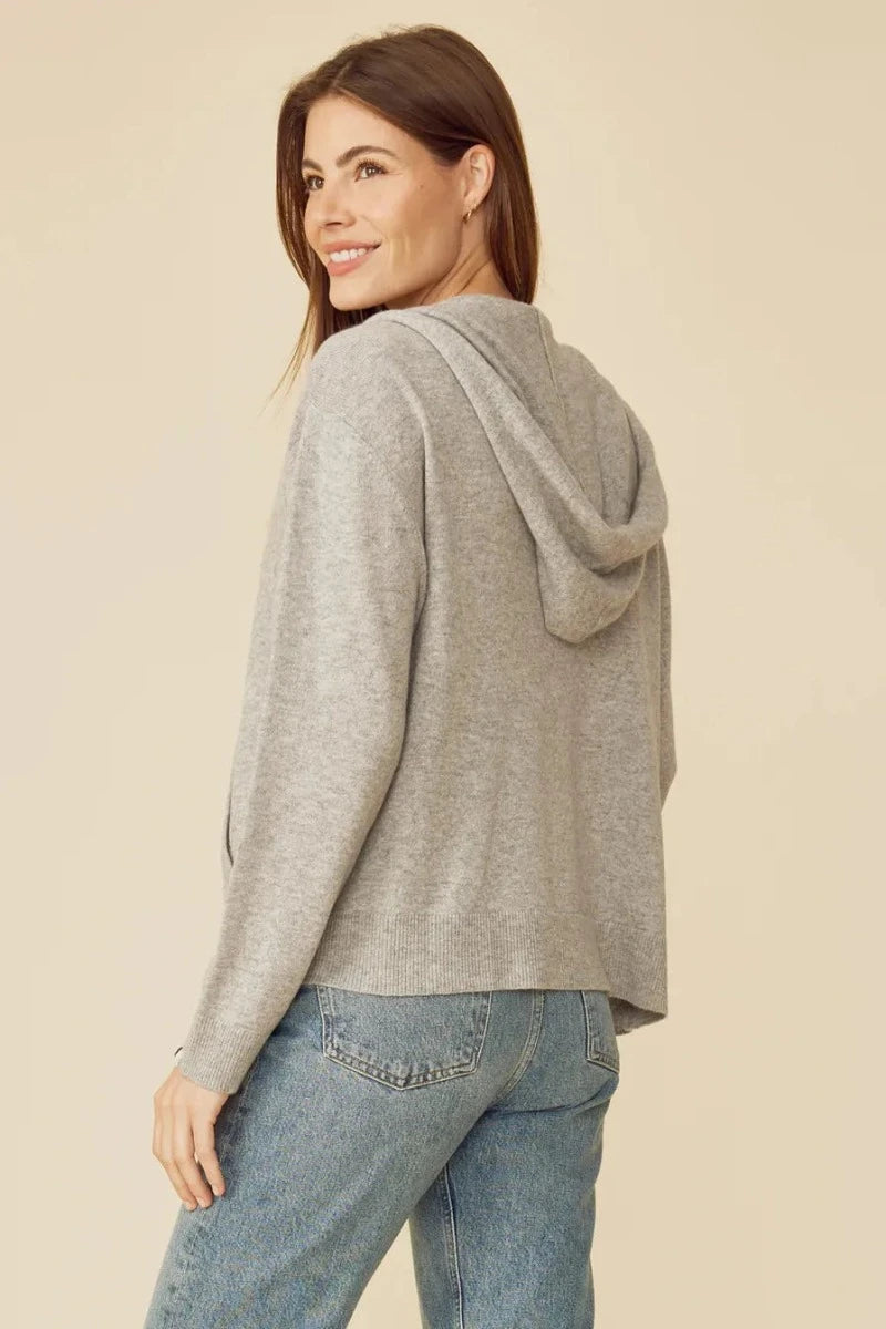 One Grey Day - Colorado Cashmere Hoodie in Heather Grey Viva O Sol
