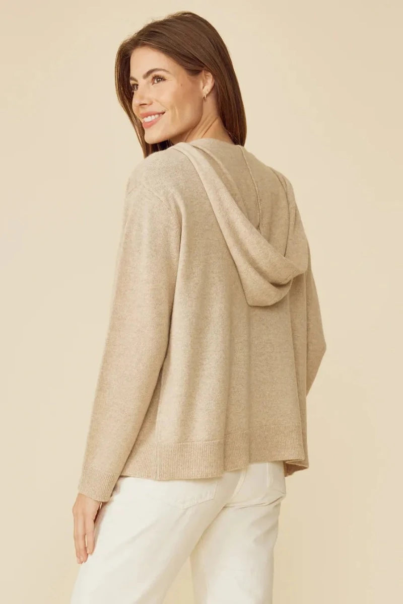 One Grey Day - Colorado Cashmere Hoodie in Oatmeal