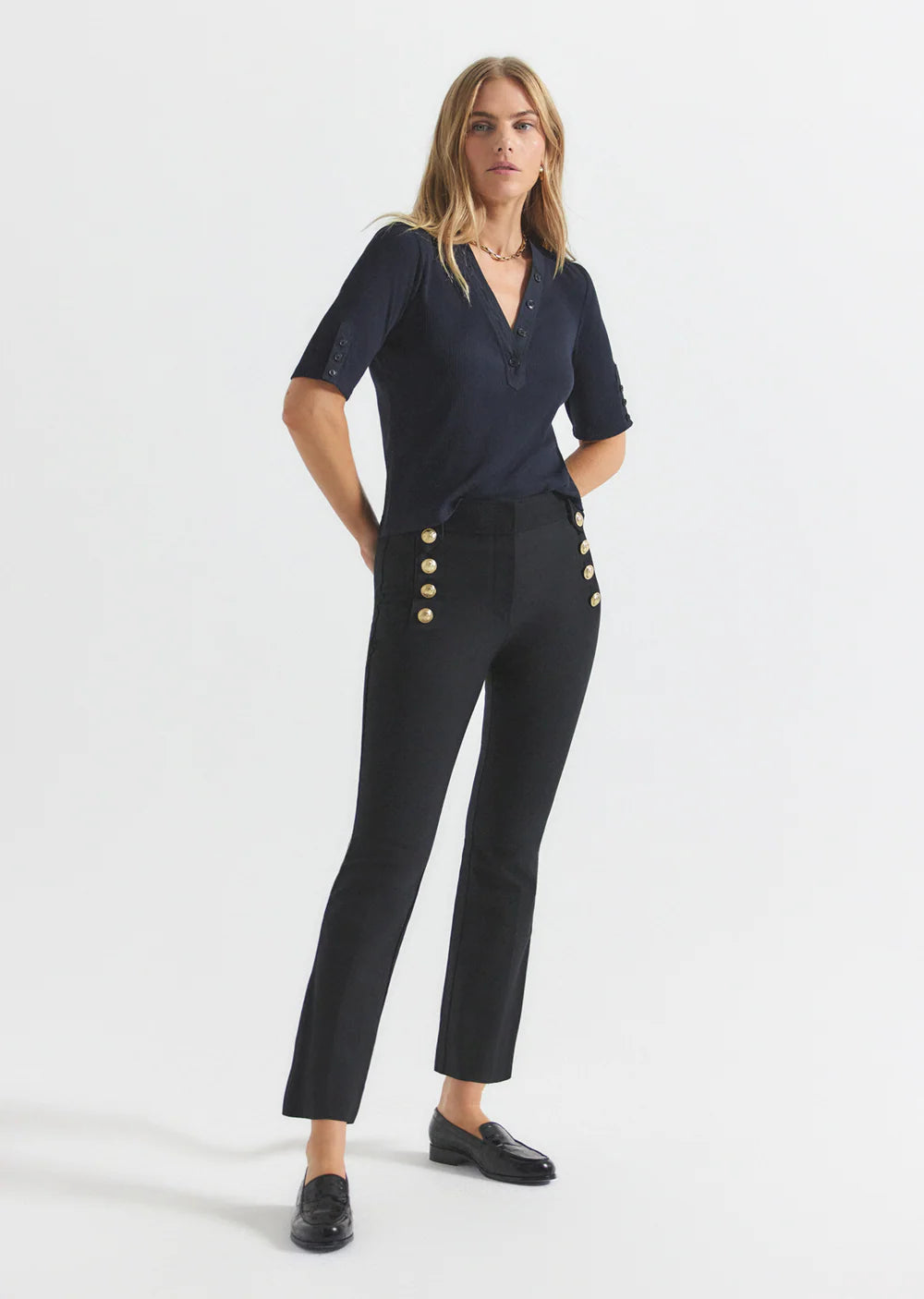 Derek Lam 10 Crosby - Robertson Slim Trouser in Midnight