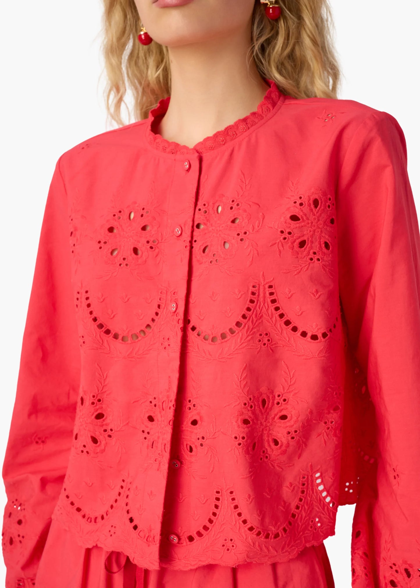Cami NYC - Kalena Cotton Blouse in Candy Apple