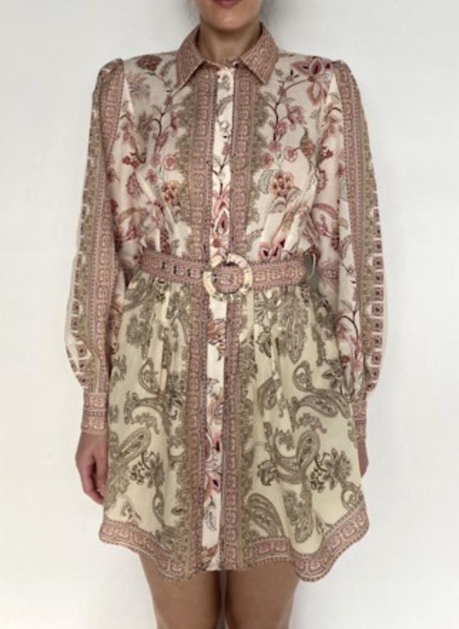 hemant and nandita short dress with buckle belt Hemant and Nandita - Short Dress with Buckle Belt
