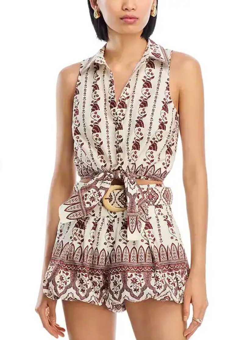Cara Cara - Highland Top in Vining Flora Brown