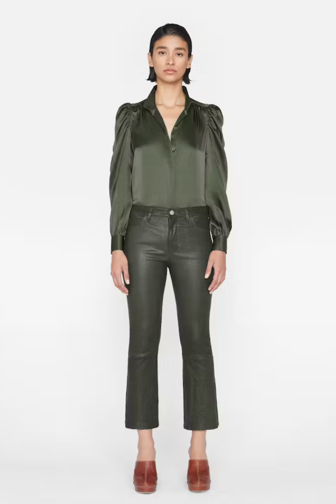 Frame - Le Crop Mini Boot Leather in Surplus