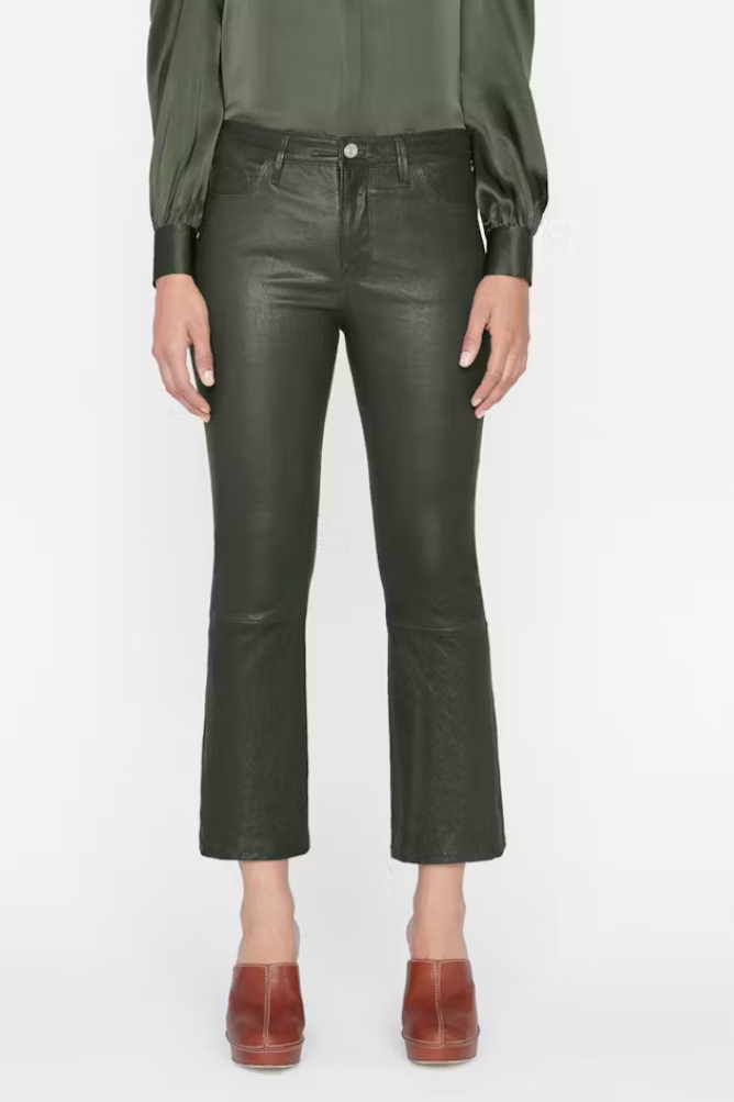 Frame - Le Crop Mini Boot Leather in Surplus