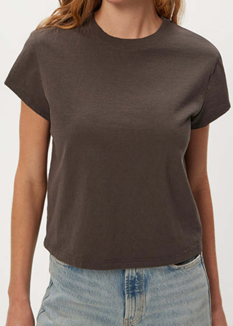 Michael Stars - Solene Boxy High Crew Tee in Oxide
