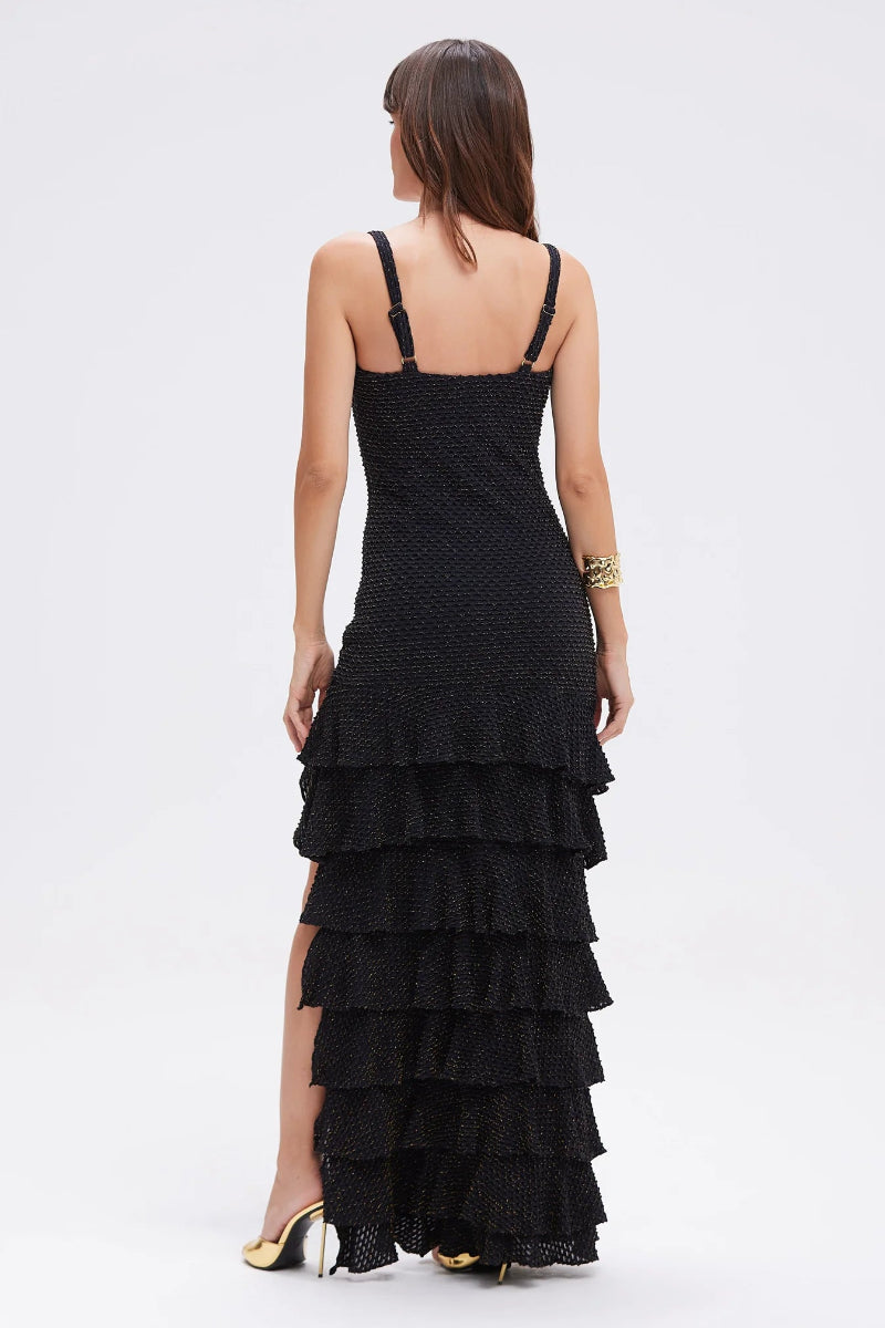 PatBo - Gavea Mesh Flutter Midi Dress